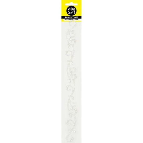 White Craft Flourish Self Adhesive Rhinestones
